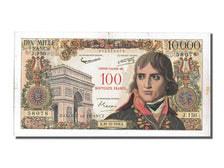 Billet, France, 100 Nouveaux Francs on 10,000 Francs, 1955-1959 Overprinted with