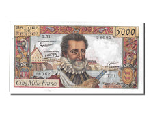 France, 5000 Francs, 5 000 F 1957-1958 ''Henri IV'', 1958, KM #135a,...