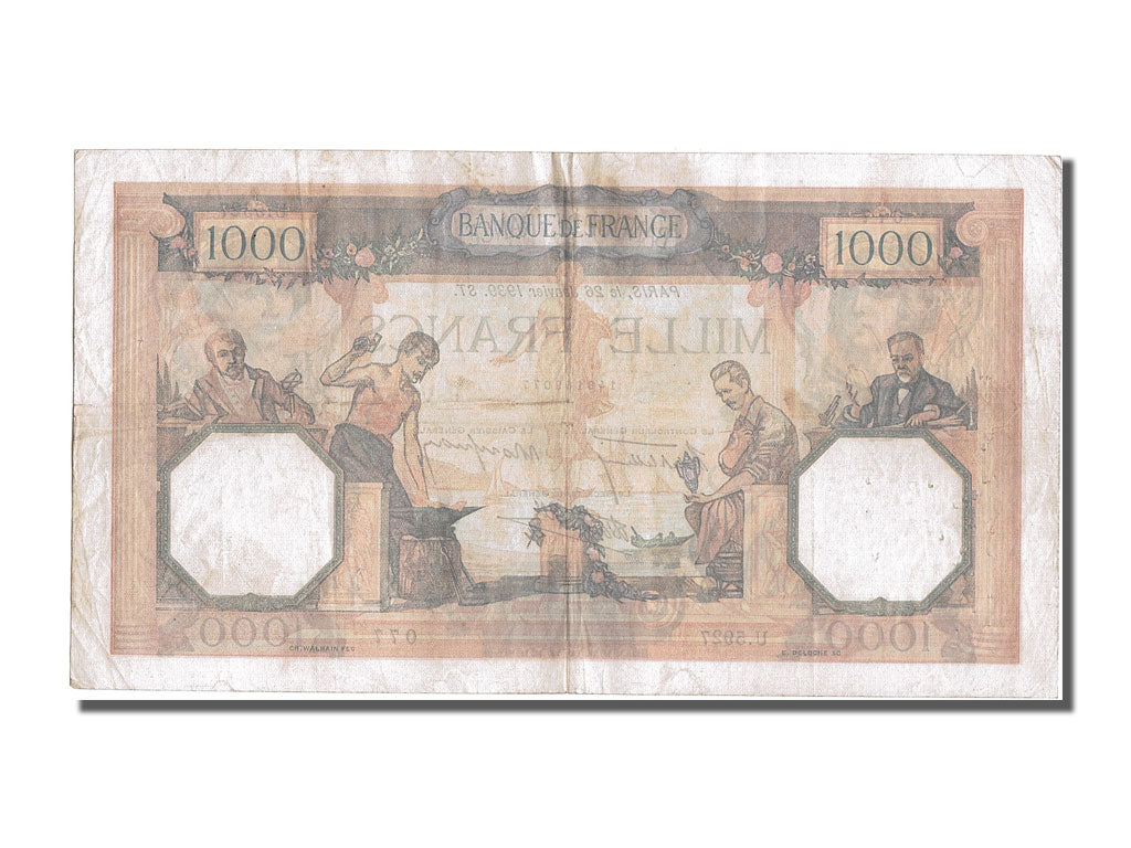 Francia, 500 Francs, 1 000 F 1927-1940 ''Cérès et Mercure'', 1939, KM:88c,...