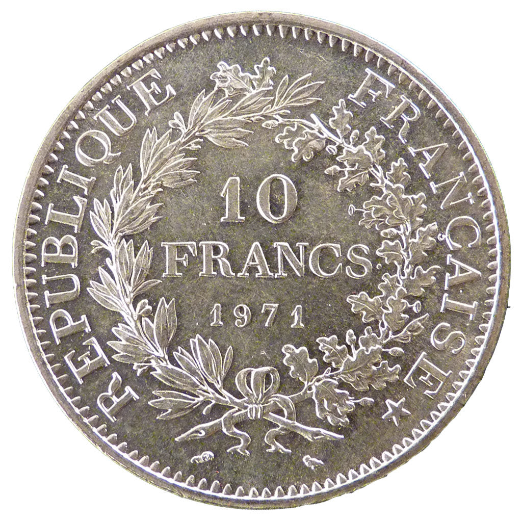 FRANCE, Hercule, 10 Francs, 1971, MS(60-62), Silver, 37, Gadoury #813, 25.00