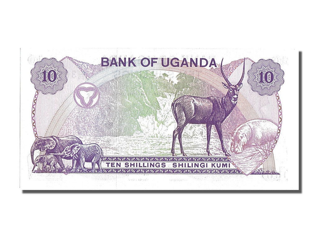 Billet, Uganda, 10 Shillings, 1982, NEUF