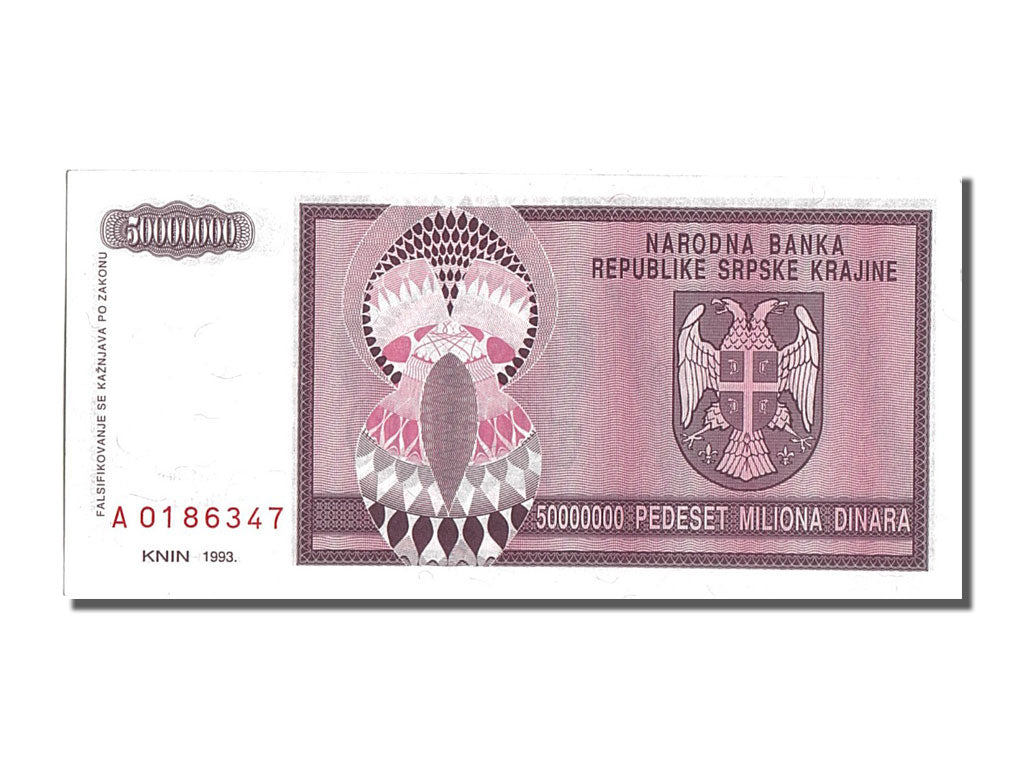Bosnia - Herzegovina, 50 Million Dinara, 1993, KM #145a, UNC(65-70), A0186347