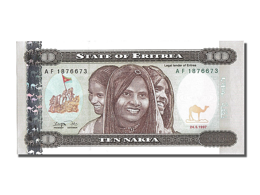 Banknote, Eritrea, 10 Nakfa, 1997, 1997-05-24, UNC(65-70)