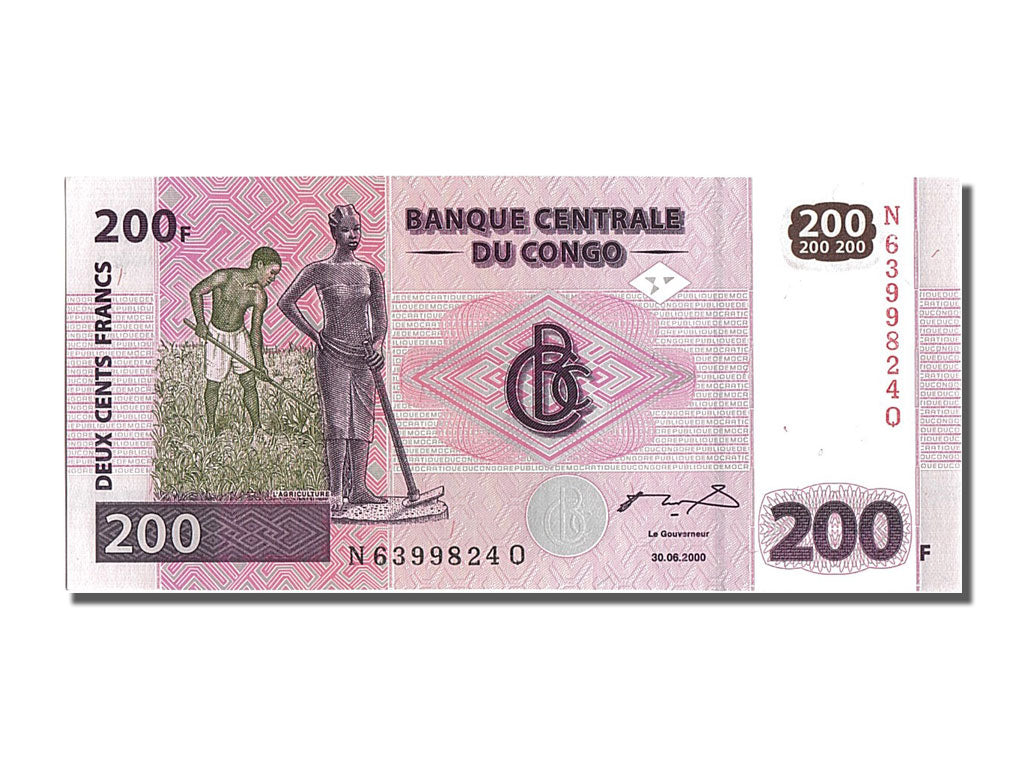 Banconote, Repubblica Democratica del Congo, 200 Francs, 2000, 2000-06-30, FDS