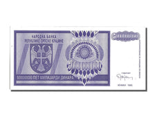 Billet, Croatie, 5 Milliard Dinara, 1993, NEUF