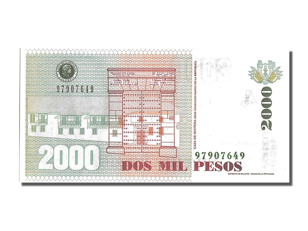 Banknote, Colombia, 2000 Pesos, 2005, 2005-03-07, UNC(65-70)