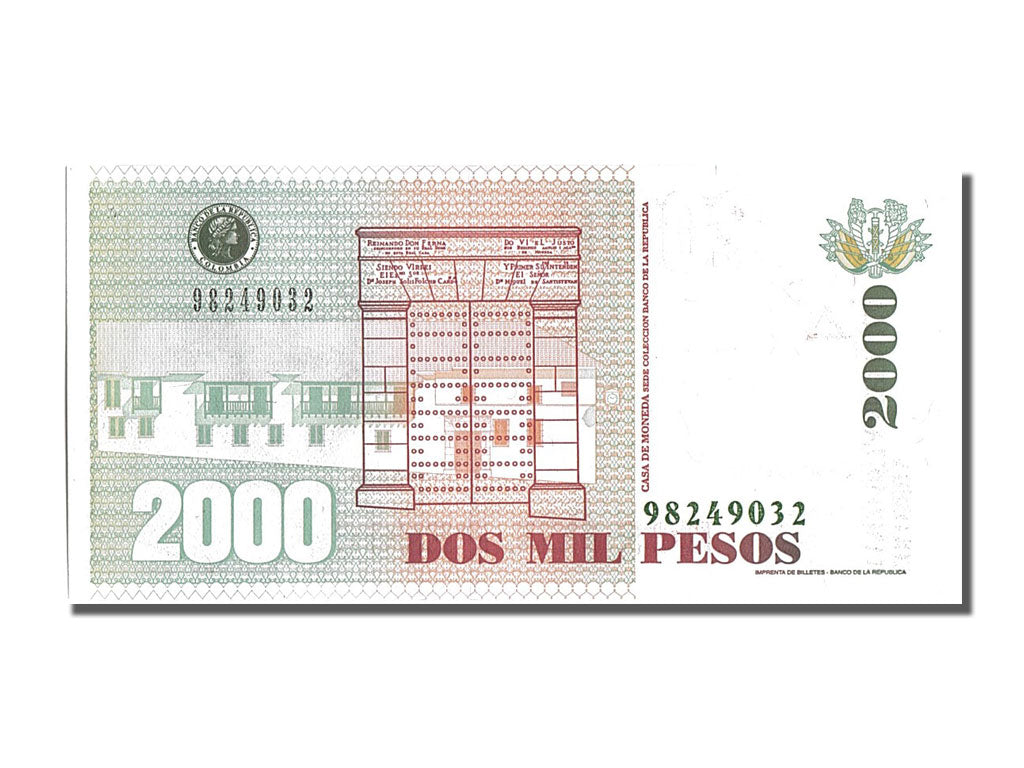 Banconote, Colombia, 2000 Pesos, 2005, 2005-03-07, FDS