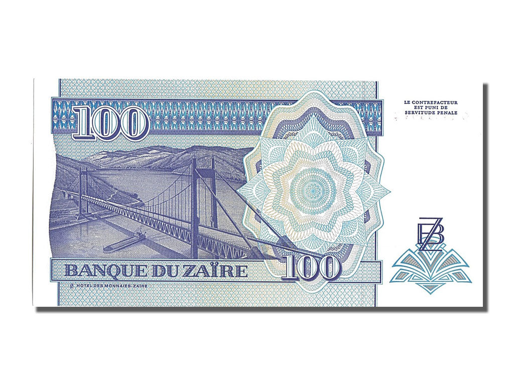 Banknote, Zaire, 100 Nouveaux Zaïres, 1994, 1994-02-15, UNC(65-70)