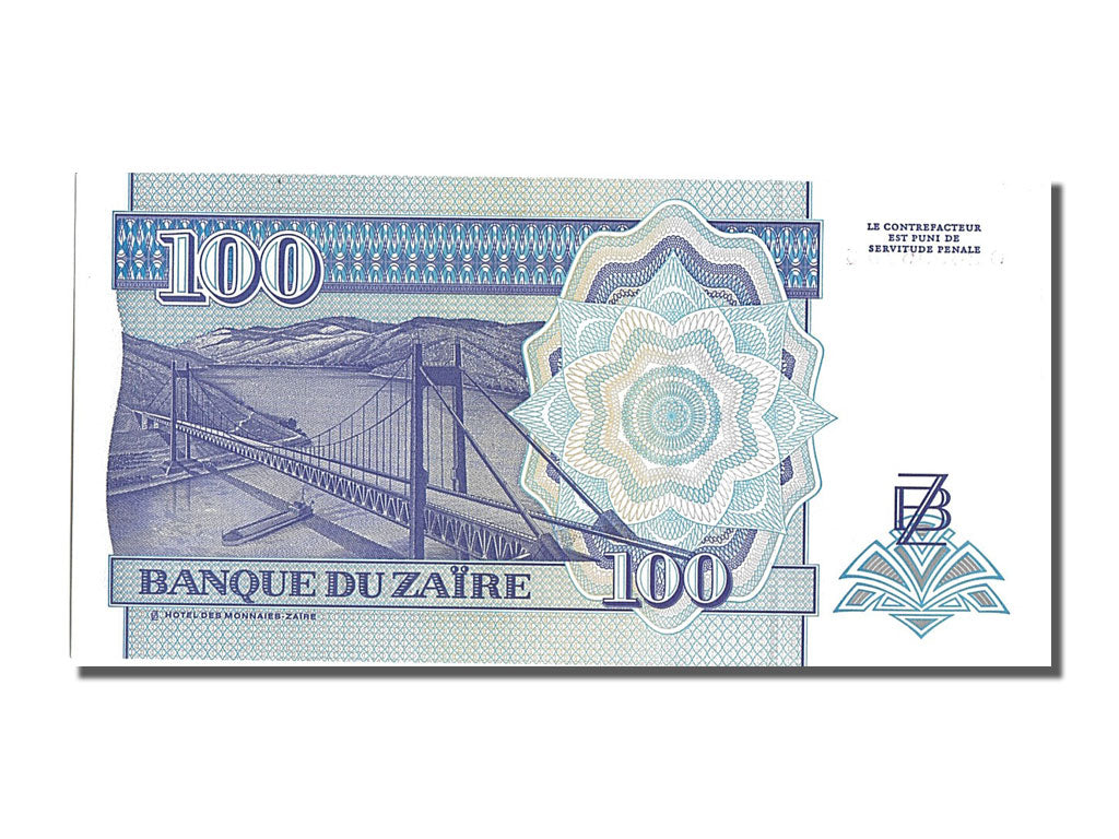 Banknote, Zaire, 100 Nouveaux Zaïres, 1994, 1994-02-15, UNC(65-70)