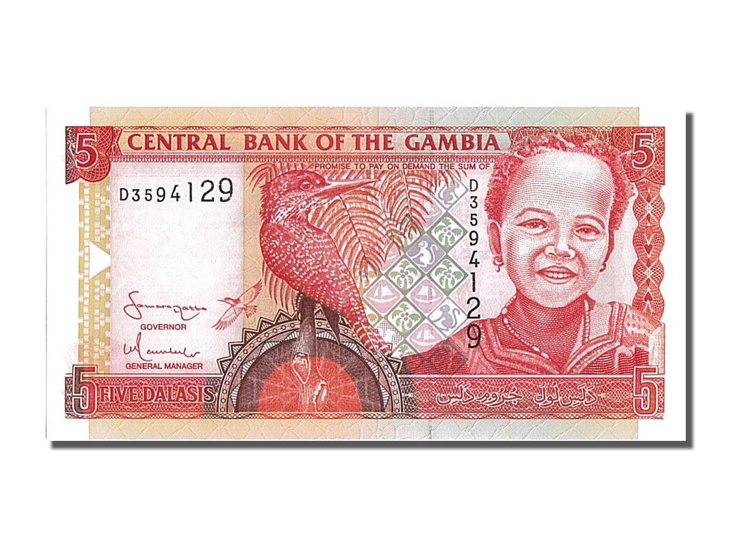 Banknot, Gambia, 5 Dalasis, 2001, UNC(65-70)