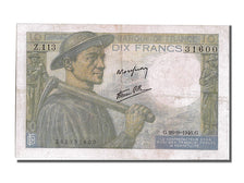 France, 10 Francs, 10 F 1941-1949 ''Mineur'', 1946, KM #99e, 1946-09-26,...