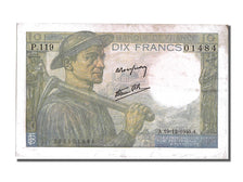 France, 10 Francs, 10 F 1941-1949 ''Mineur'', 1946, KM #99e, 1946-12-19,...