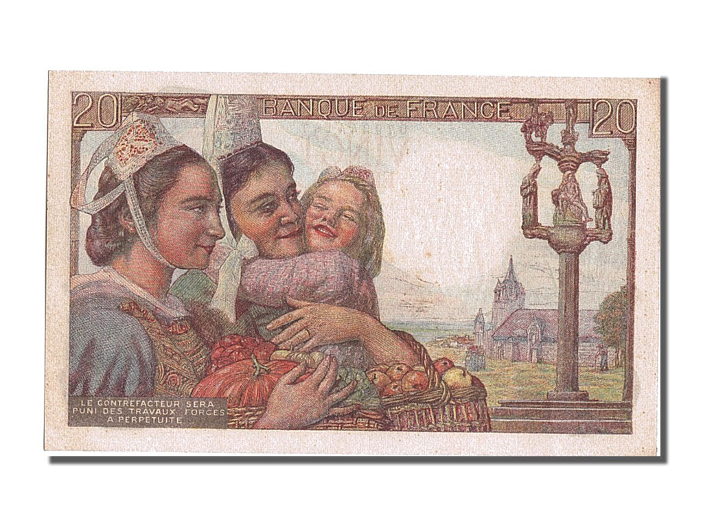 Billete, Francia, 20 Francs, 20 F 1942-1950 ''Pêcheur'', 1942, 1942-09-24, UNC