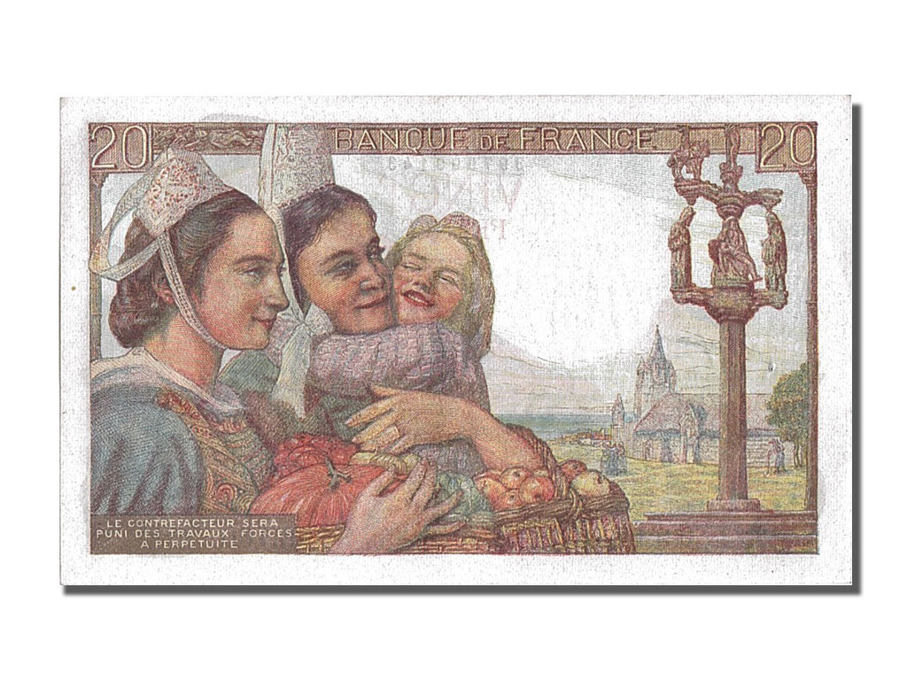 Biljet, Frankrijk, 20 Francs, 20 F 1942-1950 ''Pêcheur'', 1947, 1947-01-09