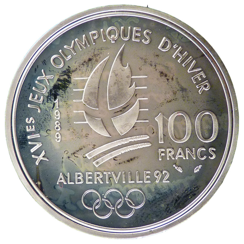FRANCE, 100 Francs, 1989, MS(65-70), Silver, Gadoury #3, 22.20