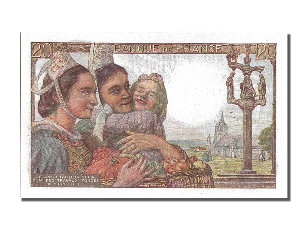 Biljet, Frankrijk, 20 Francs, 20 F 1942-1950 ''Pêcheur'', 1948, 1948-01-29