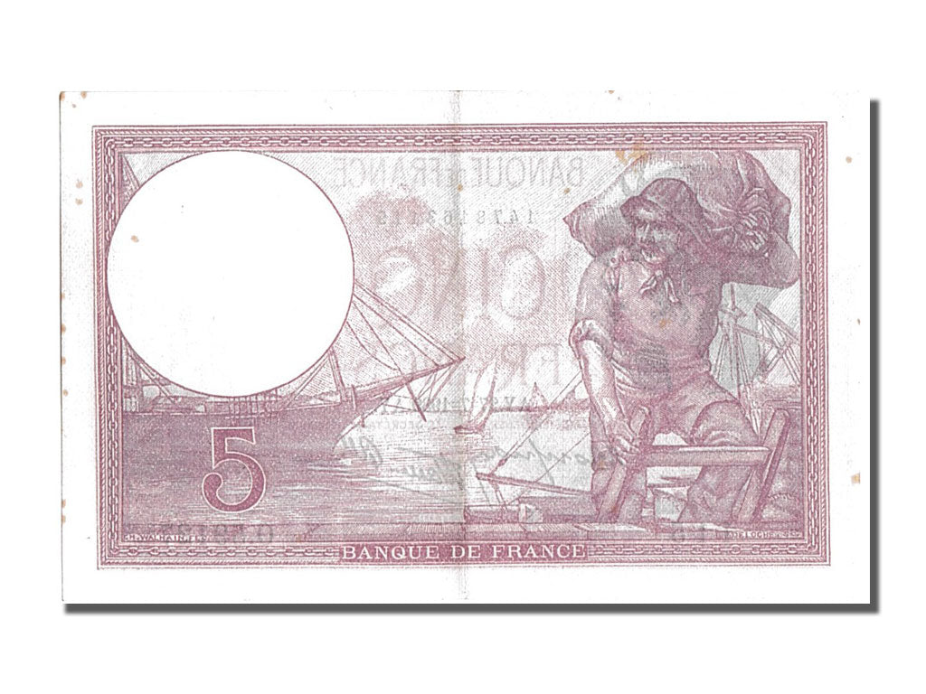 Biljet, Frankrijk, 5 Francs, 5 F 1917-1940 ''Violet'', 1939, 1939-07-27, SUP