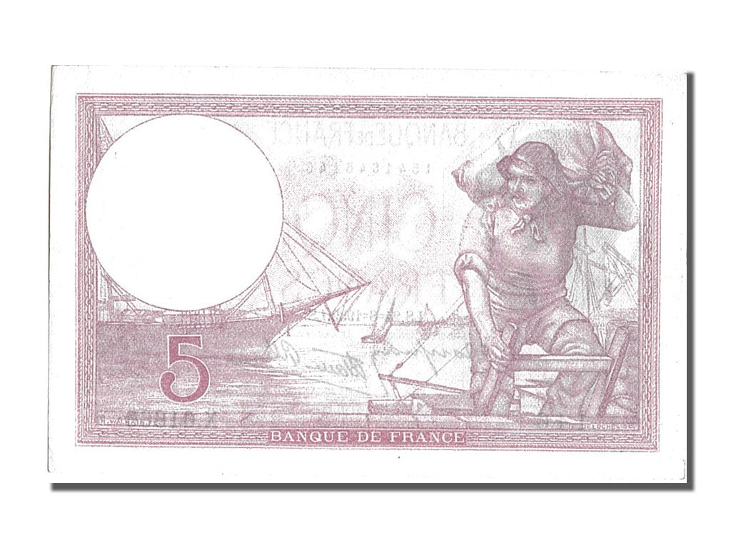 Billete, Francia, 5 Francs, 5 F 1917-1940 ''Violet'', 1939, 1939-08-24, SC