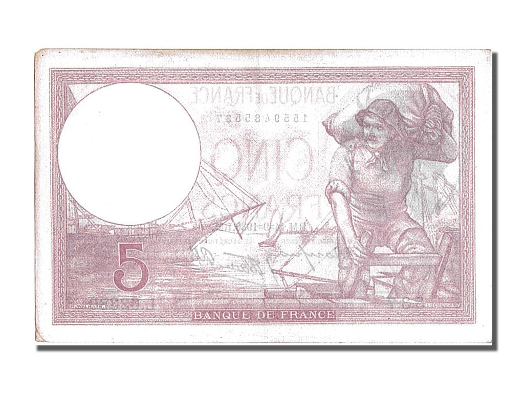 France, 5 Francs, 5 F 1917-1940 ''Violet'', 1939, KM #83, 1939-09-14,...