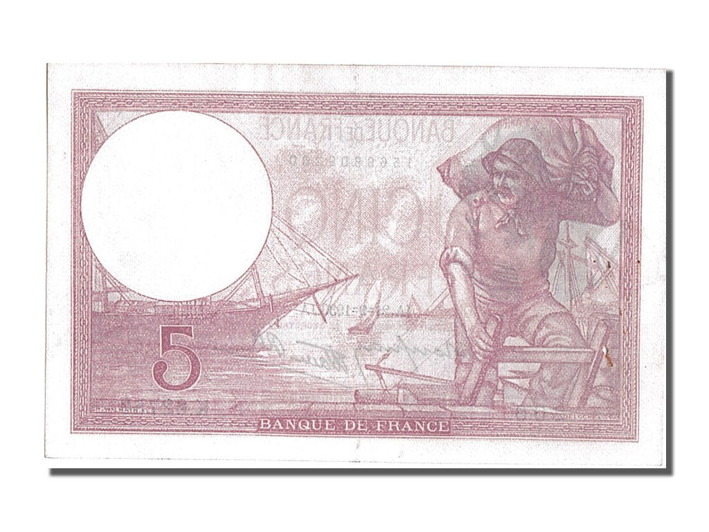 France, 5 Francs, 5 F 1917-1940 ''Violet'', 1939, KM #83, 1939-09-21,...