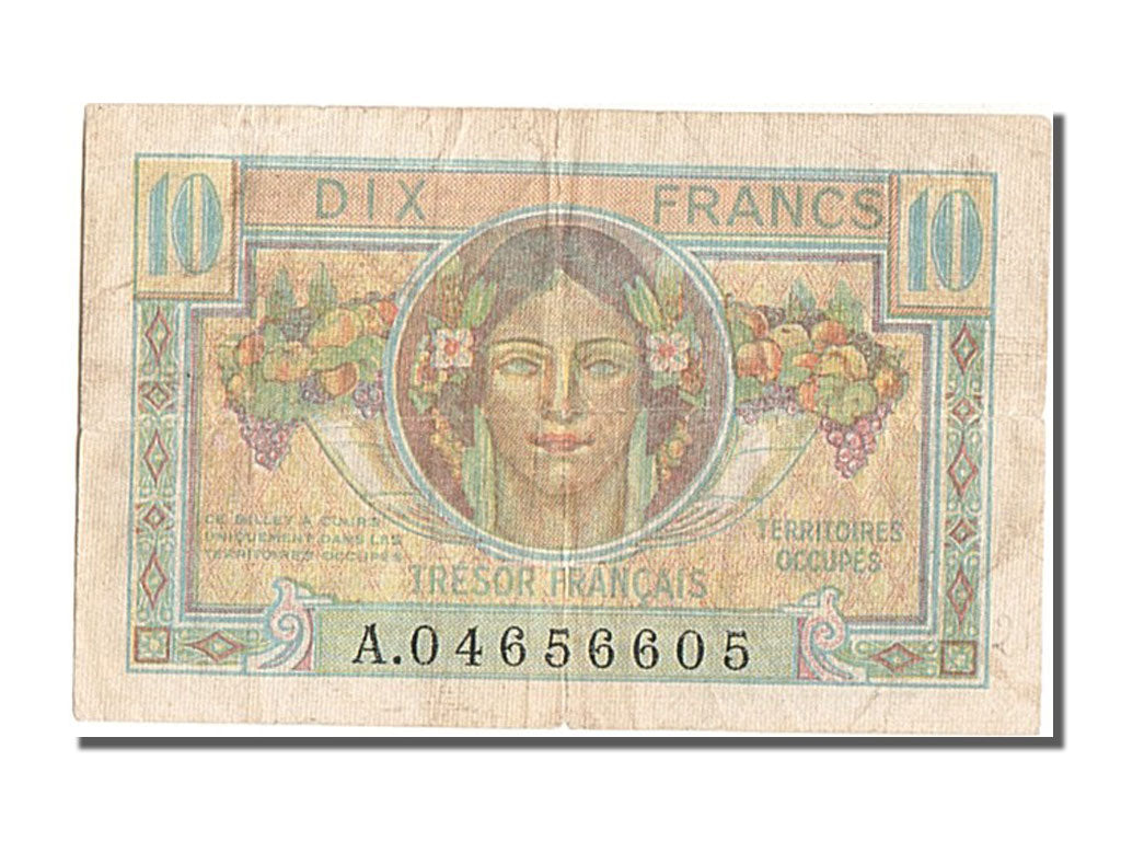 France, 50 Francs, 1947 French Treasury, 1947, KM #M8, EF(40-45), A 04656605,...