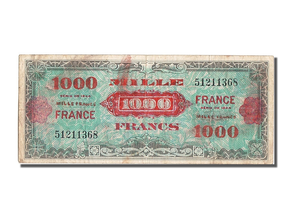 1000 Francs type Verso France