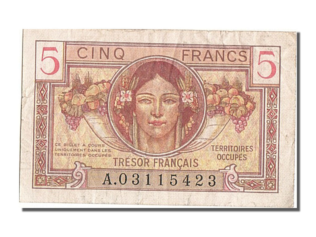 France, 10 Francs, 1947 French Treasury, 1947, KM #M7a, EF(40-45), A 03115423,..