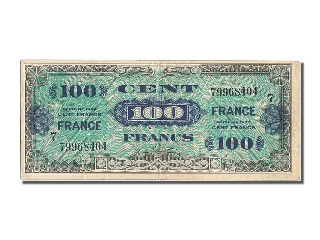 France, 100 Francs, 1945 Verso France, 1944, KM #123c, AU(50-53), 799684047,...