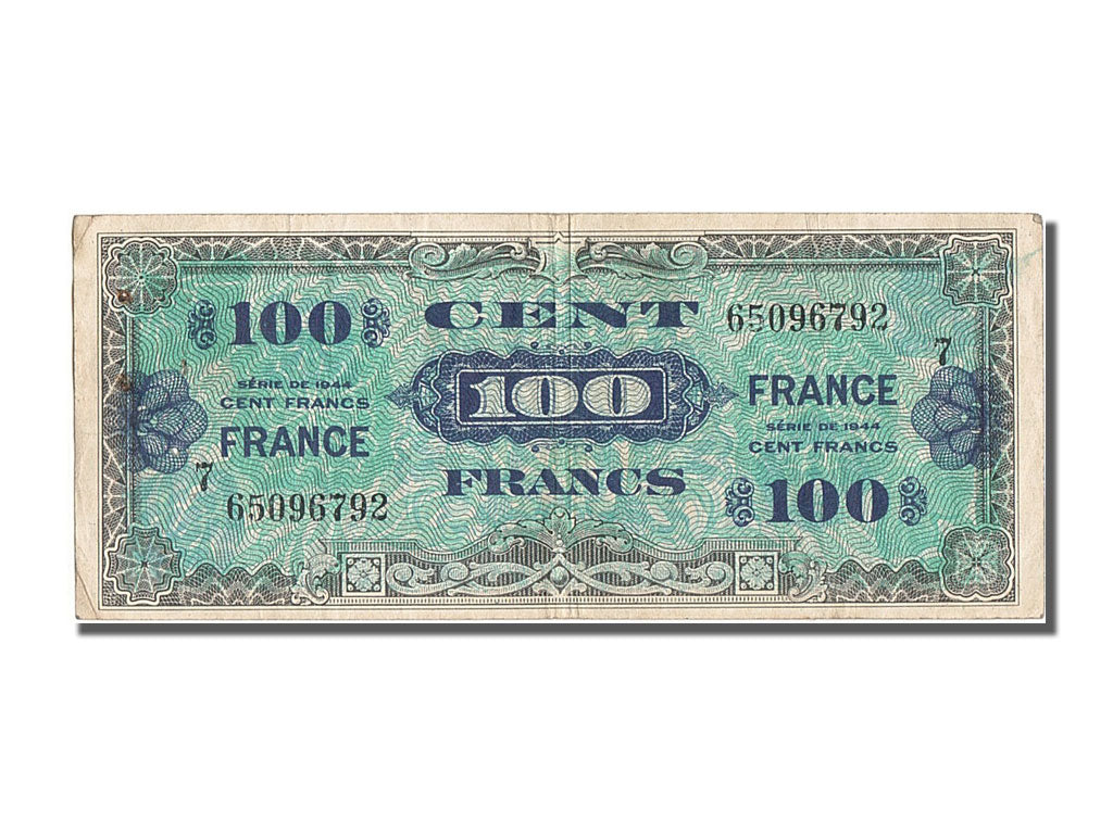 France, 100 Francs, 1945 Verso France, 1944, KM #123c, EF(40-45), 650967927,...