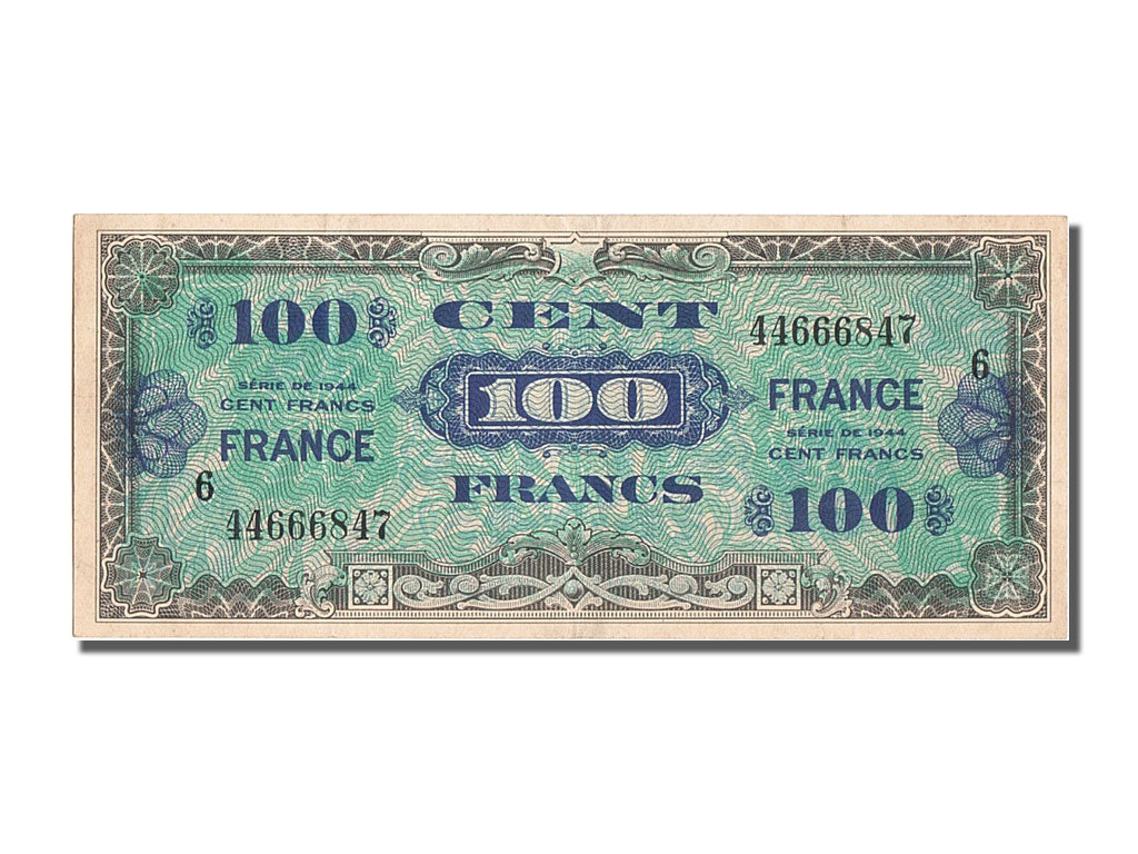 Francia, 100 Francs, 1945 Verso France, 1944, KM:123c, SPL, Fayette:VF25.06