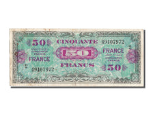 France, 50 Francs, 1945 Verso France, 1944, KM #122b, EF(40-45), 49407972,...
