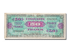 France, 50 Francs, 1945 Verso France, 1944, KM #122b, EF(40-45), 276656852,...