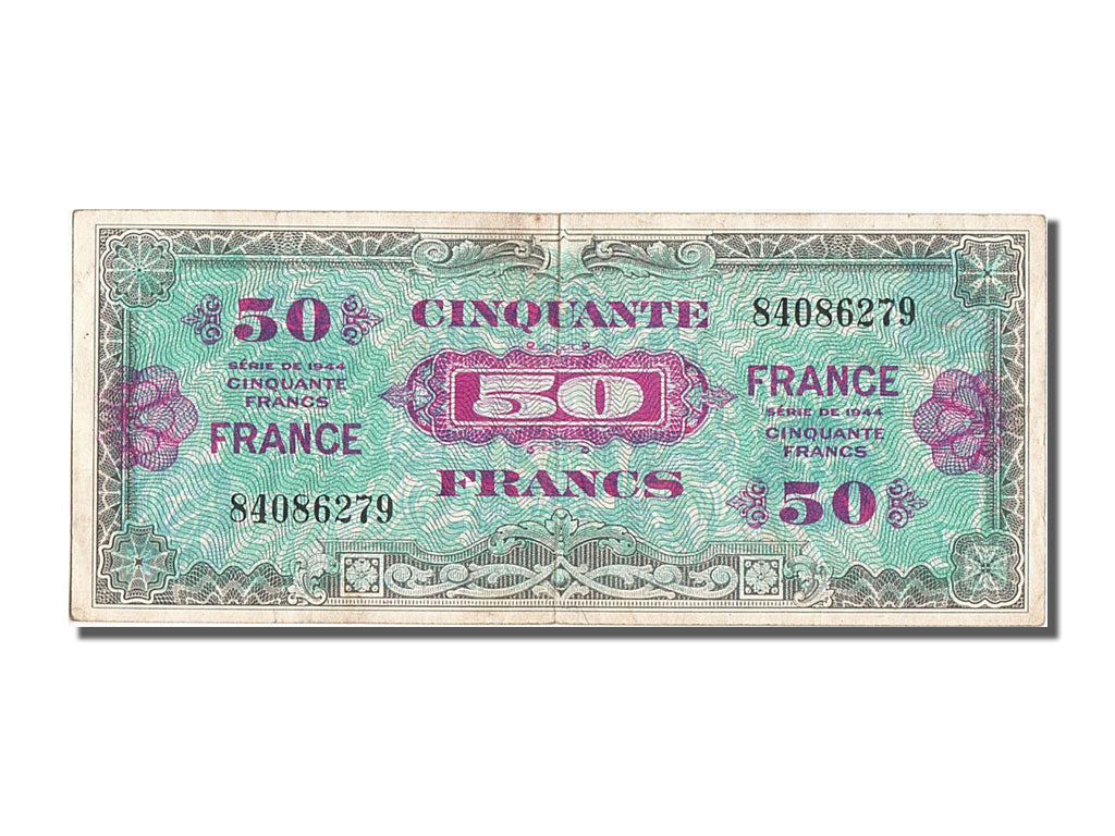 Banknote, France, 50 Francs, 1945 Verso France, 1944, AU(50-53)