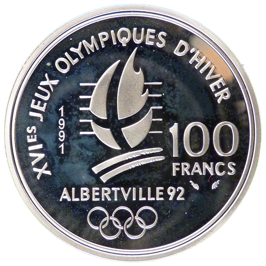 FRANCE, 100 Francs, 1991, KM #993, MS(65-70), Silver, Gadoury #12, 22.20