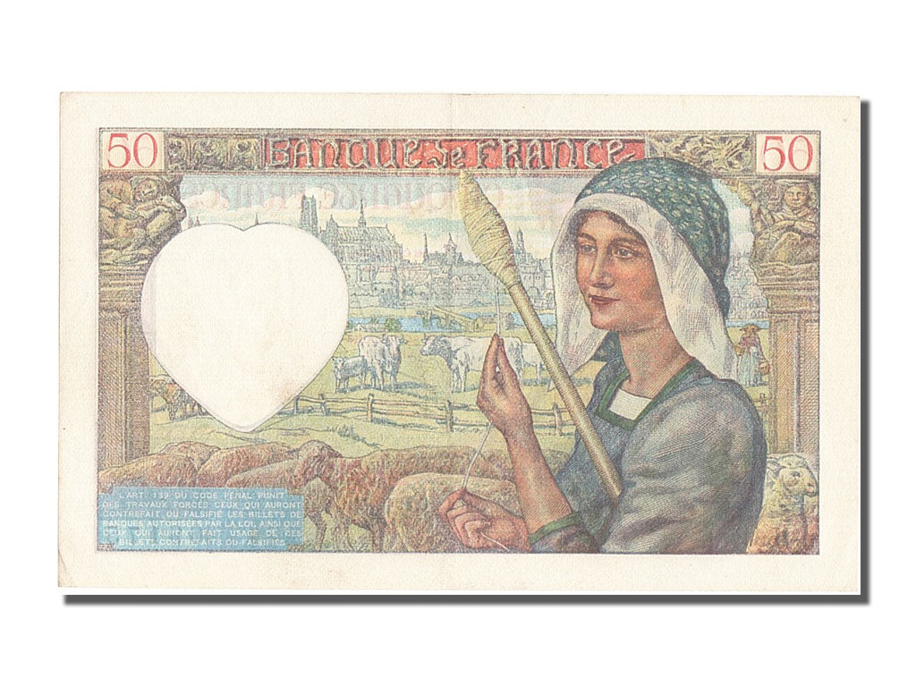 France, 50 Francs, 50 F 1940-1942 ''Jacques Coeur'', 1940, KM #93, 1940-06-13,..