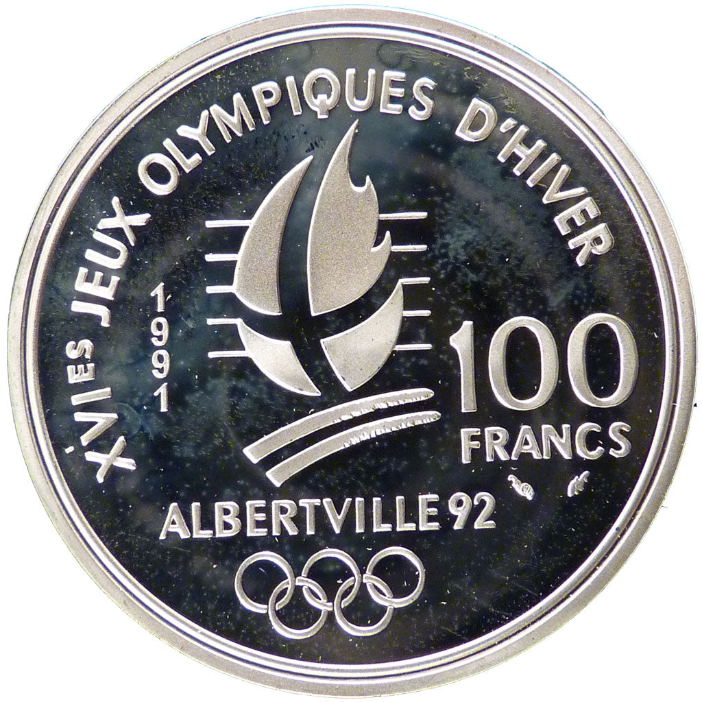 V ème République, 100 Francs JO d'Albertville 1992