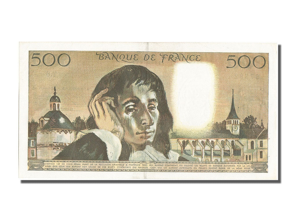 France, 500 Francs, 500 F 1968-1993 ''Pascal'', 1968, KM #156a, 1968-12-05,...