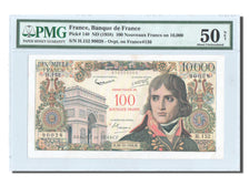 France, 100 Nouveaux Francs on 10,000 Francs, 1955-1959 Overprinted with...