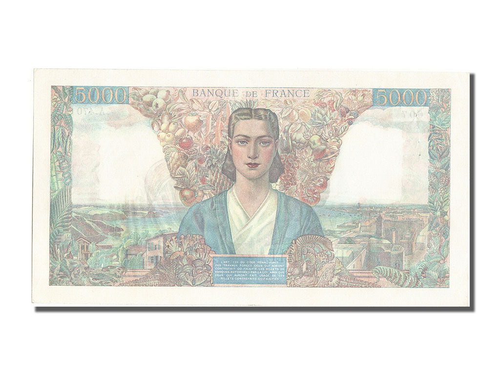 France, 5000 Francs, 5 000 F 1942-1947 ''Empire Français'', 1945, KM #103c, 1...