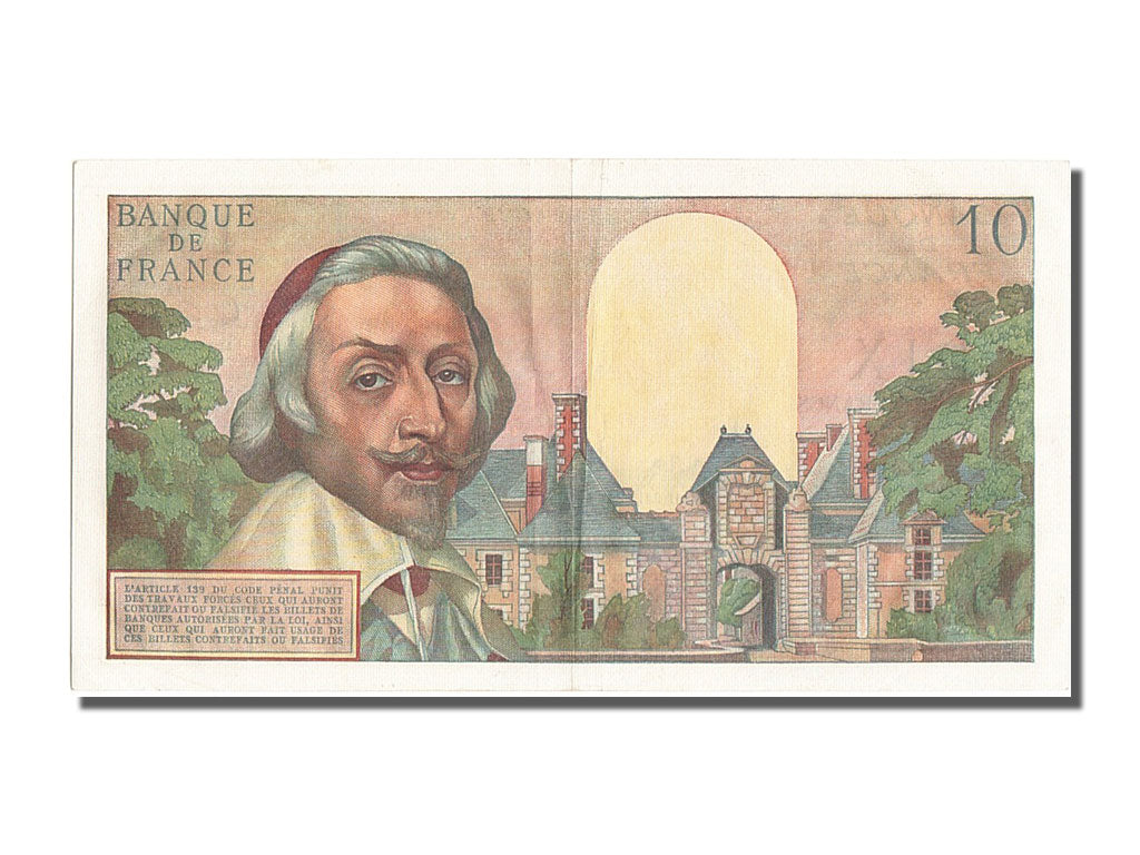 Geldschein, Frankreich, 10 Nouveaux Francs, 10 NF 1959-1963 ''Richelieu'', 1959
