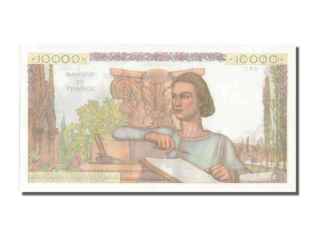 Francia, 10,000 Francs, 10 000 F 1945-1956 ''Génie Français'', 1953, KM:132...