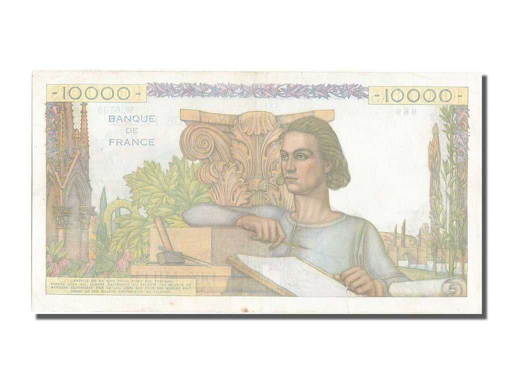 Billet, France, 10,000 Francs, 10 000 F 1945-1956 ''Génie Français'', 1954