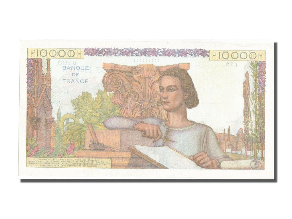 Billet, France, 10,000 Francs, 10 000 F 1945-1956 ''Génie Français'', 1955
