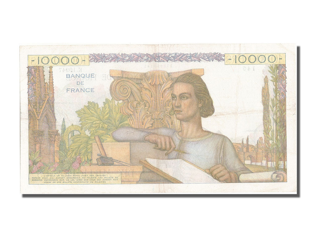 Billet, France, 10,000 Francs, 10 000 F 1945-1956 ''Génie Français'', 1956