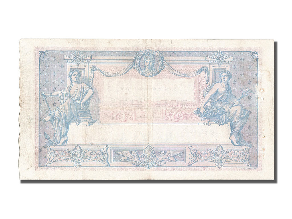 France, 1000 Francs, 1 000 F 1889-1926 ''Bleu et Rose'', 1916, KM #67g,...