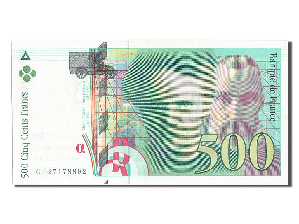Billete, Francia, 500 Francs, 500 F 1994-2000 ''Pierre et Marie Curie'', 1994