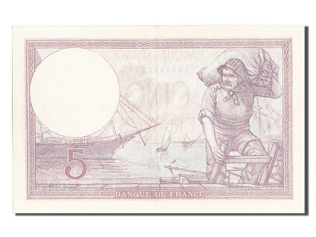 Francia, 5 Francs, 5 F 1917-1940 ''Violet'', 1933, KM:72e, SPL, Fayette:3.17