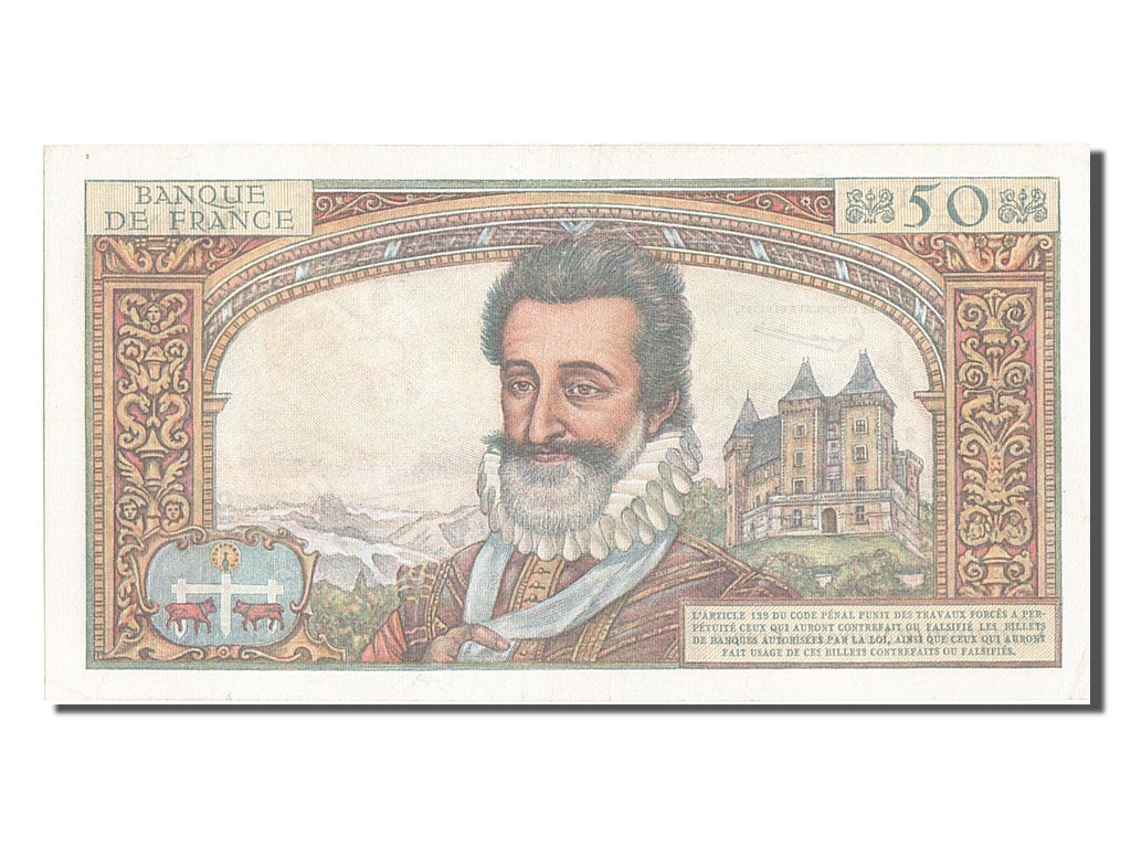 Banknote, France, 50 Nouveaux Francs, 50 NF 1959-1961 ''Henri IV'', 1959