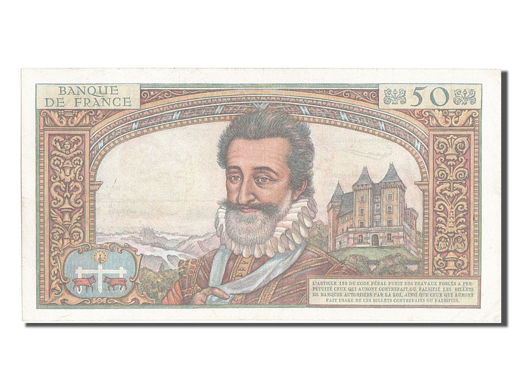 France, 50 Nouveaux Francs, 50 NF 1959-1961 ''Henri IV'', 1959, KM #143a,...