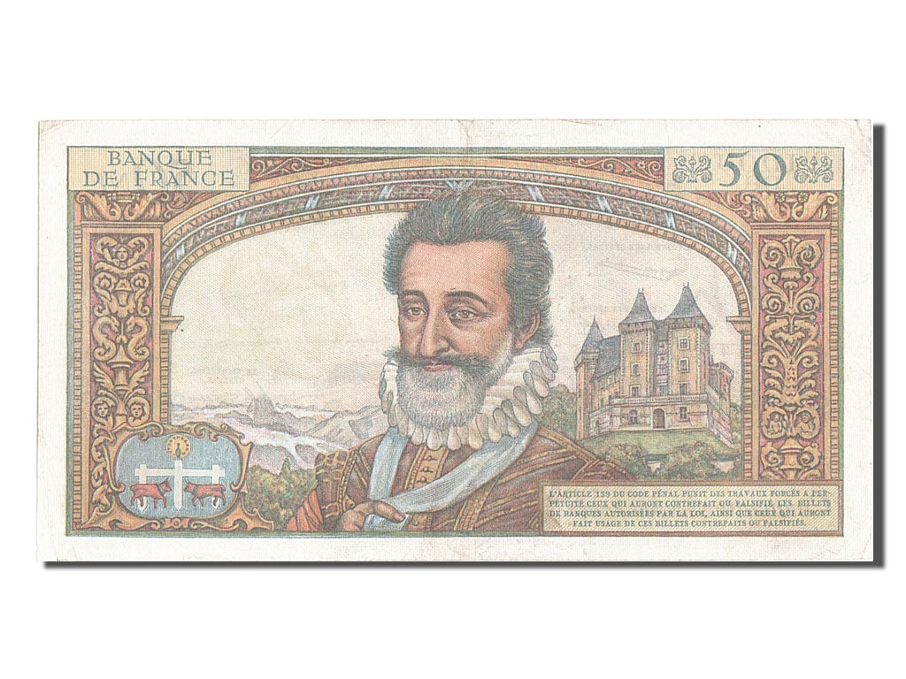 Francia, 50 Nouveaux Francs, 50 NF 1959-1961 ''Henri IV'', 1959, KM:143a, 195...
